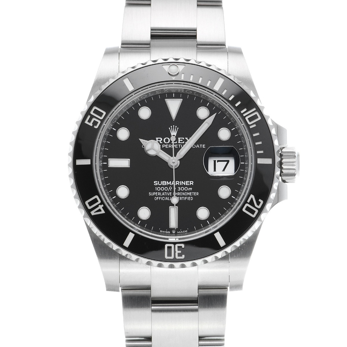 WatchSmiths catalogue reference photo: silver-tone black dial diver watch